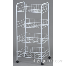 Carrello per carrelli metallici a 4 livelli